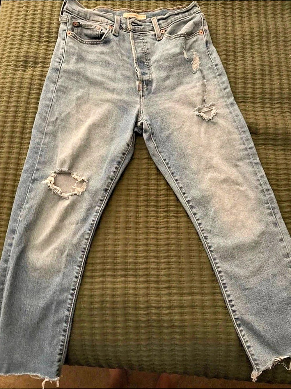 Levi's Wedgie Straight Distressed Straight Leg Jeans Waist 31